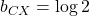 Rendered by QuickLaTeX.com b_{CX} = \log 2