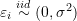 \varepsilon_i \stackrel{iid}{\sim} (0, \sigma^2)