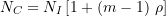 \begin{equation*} N_{C} = N_{I} \left[ 1 + (m-1)~ \rho \right] \end{equation*}